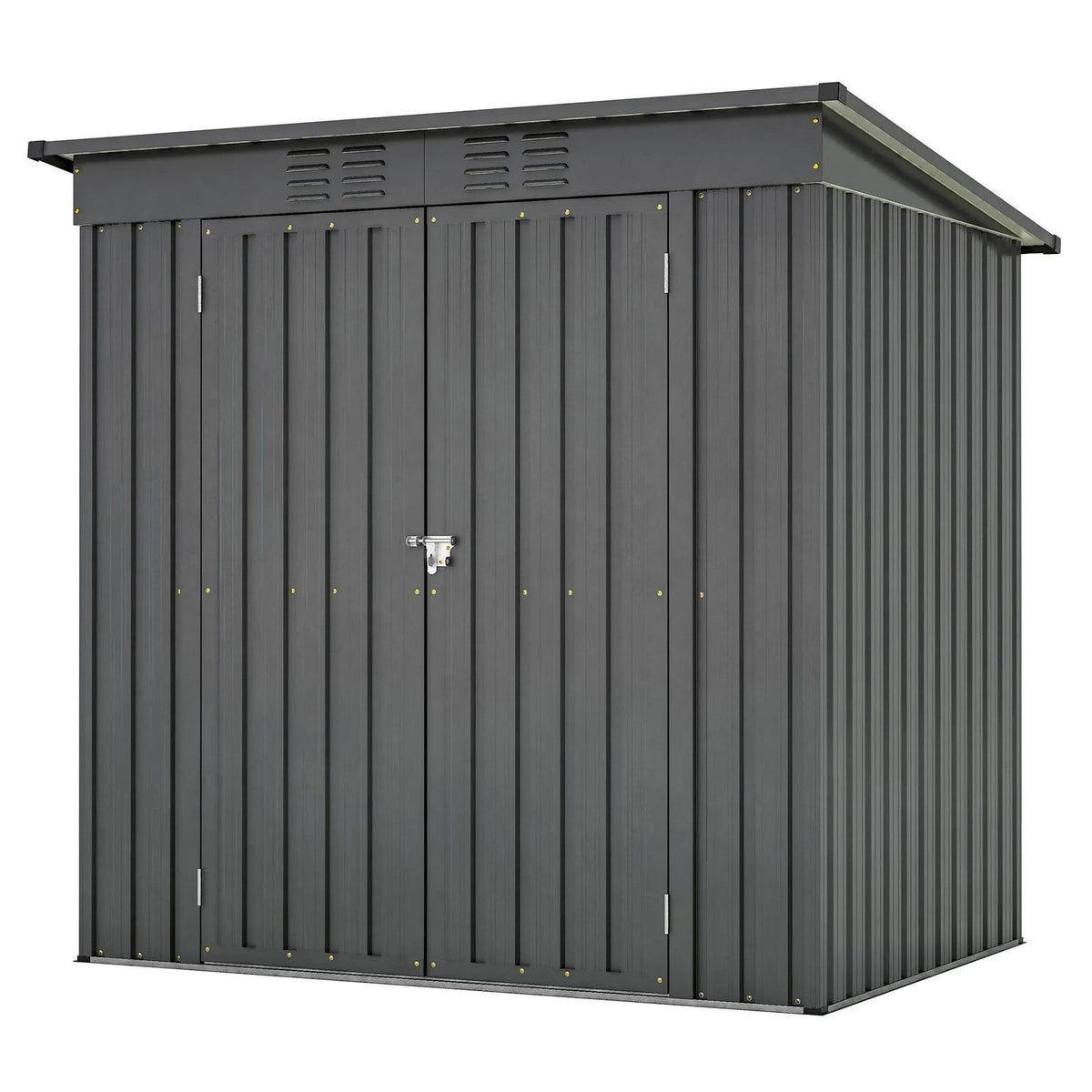 6 X 4 Ft Outdoor Storage Shed, All Weather Tool Shed For Garden, Backyard, Lawn, Black
