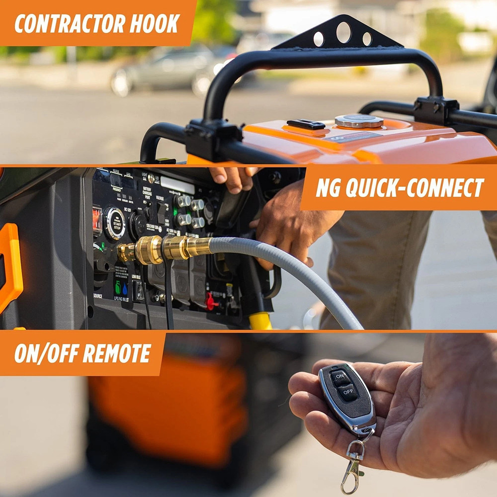 Genmax 11000-W Portable TRI Fuel Gas Inverter Generator Remote Start CO Sensor™ image 7