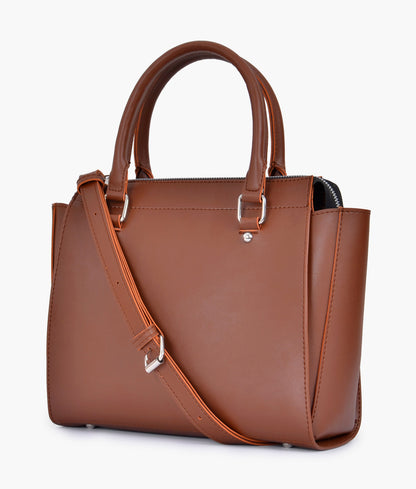 Horse brown color classic top-handle bag
