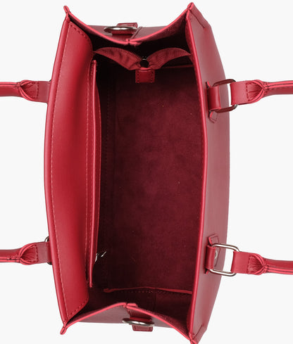 Red color small satchel bag