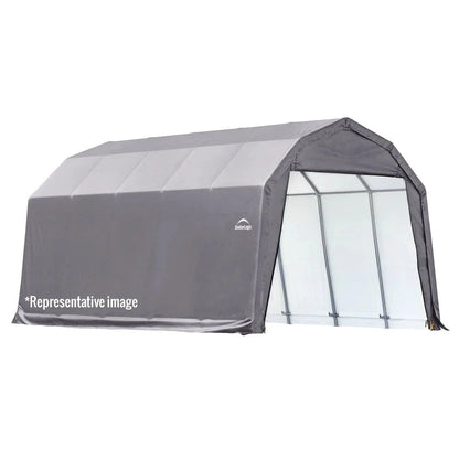 ShelterCoat Custom Round Wind and Snow Rated Shelter, 12 ft. x 20 ft. x 8 ft. Standard PE 9 oz. Grays