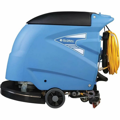Global Industrial 18-Inch Electric Walk-Behind Auto Floor Scrubber with 12 Gallon Solution Tank