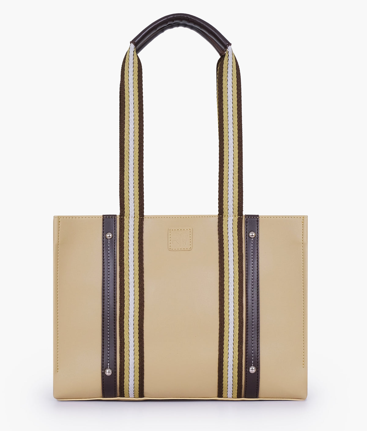 Beige long strap  handbag