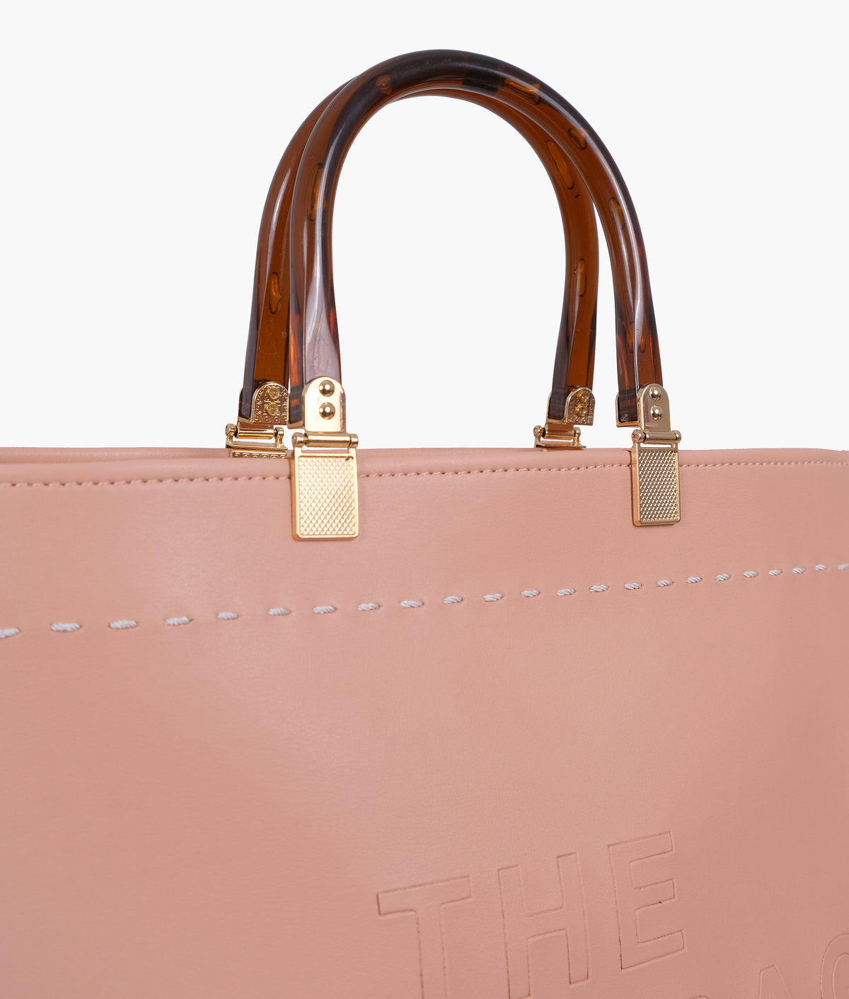 Peach signature tote handbag