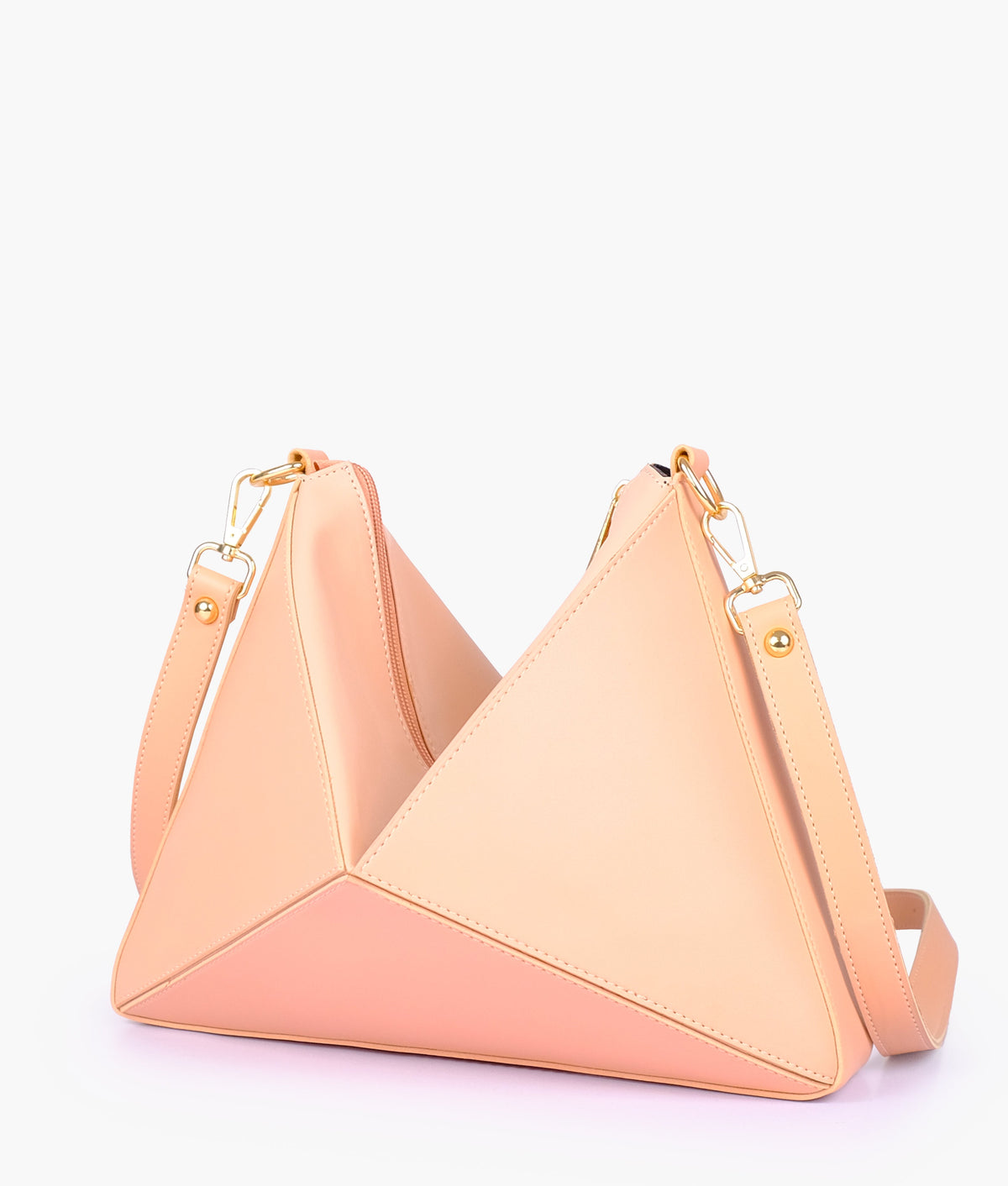 Peach color triangle flex bag