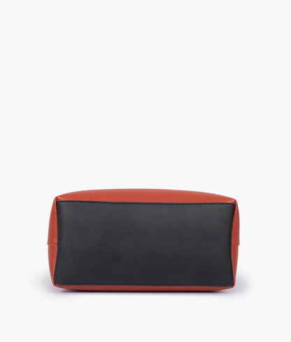 Rust small satchel bag for women