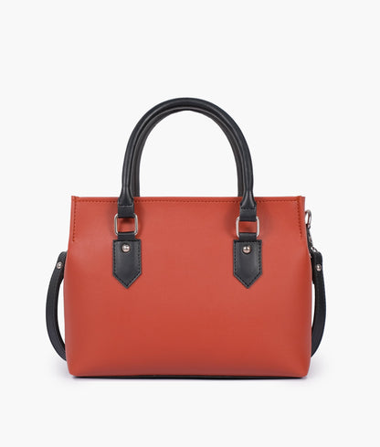 Rust small satchel bag for women