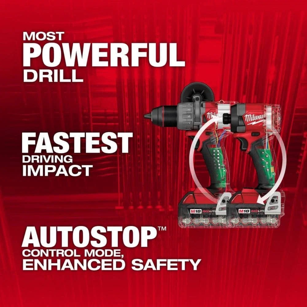 Milwaukee M18 FUEL 18- V Lithium-Ion Brushless Cordless Hammer Drill and Impact