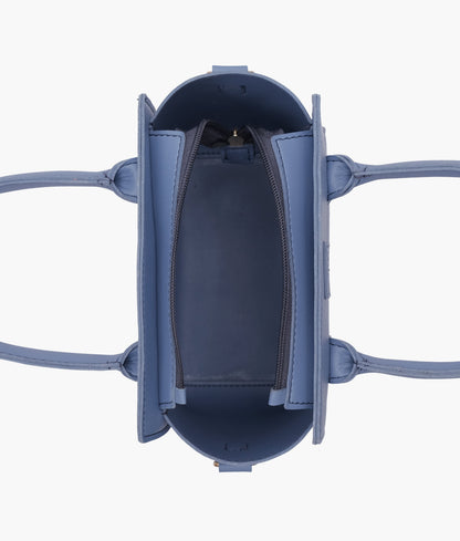 Sky blue color top-handle mini handbag