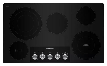 KitchenAid 36″ Electric Cooktops with 5 Elements and Knob Controls